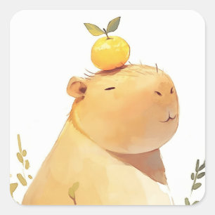 The Capybara Who Wore an Orange Square Sticker