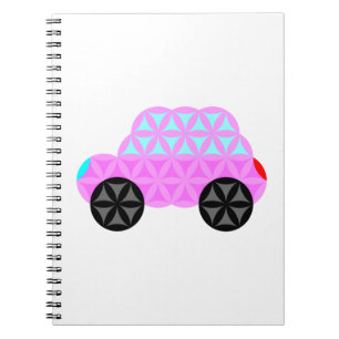 The Car Of Life - Sacred Shapes A3.Pink. Notebook