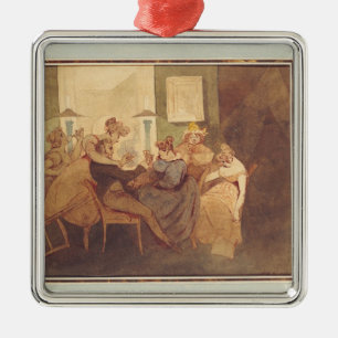 The Card Game, after 1830 Metal Tree Decoration