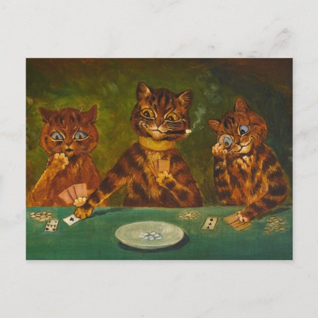 The Card Game by Louis Wain (Front)