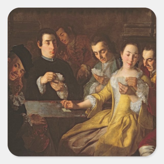 The Card Party Square Sticker (Front)