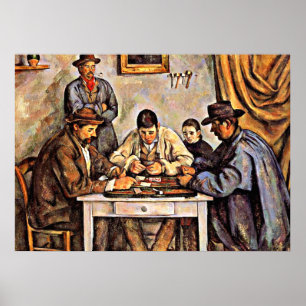 The Card Players (3), Paul Cezanne painting Poster