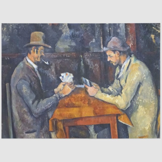 The Card Players, Cezanne Tissue Paper (Front)