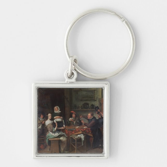 The Card Players Key Ring (Front)