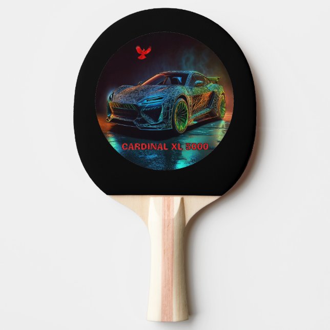 The Cardinal XL5000 Elite Sports Car Ping Pong Paddle (Front)
