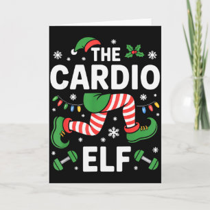 The Cardio Elf Funny Fitness Christmas Gym Workout Card