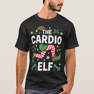 The Cardio Elf Funny Fitness Christmas Gym Workout T-Shirt