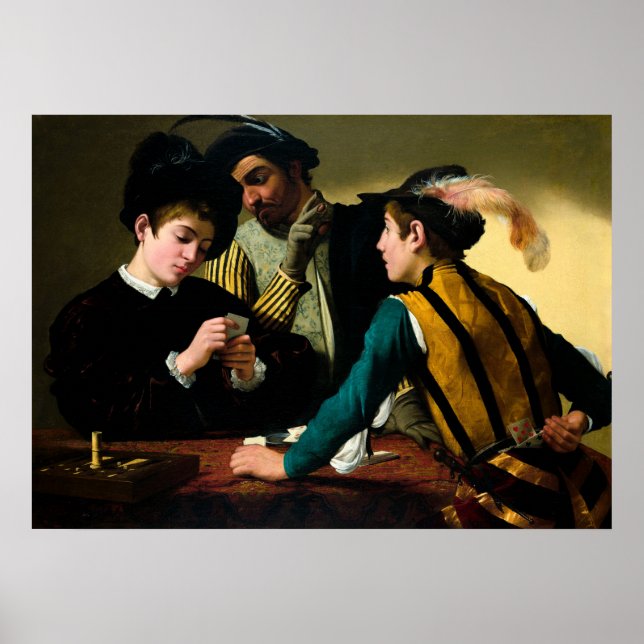 The Cardsharps by Caravaggio Poster (Front)