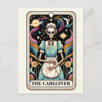 The Caregiver Tarot Retro Gothic Nurse Skeleton