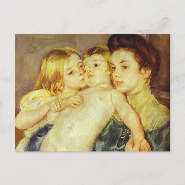 The Caress. 1902, Mary Cassatt Postcard (Front)