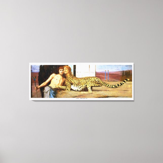 The Caresses - Fernand Khnopff 1896 Canvas Print (Front)