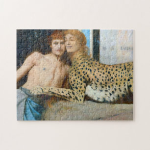 The Caresses, Fernand Khnopff Jigsaw Puzzle