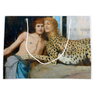 The Caresses, Fernand Khnopff Large Gift Bag