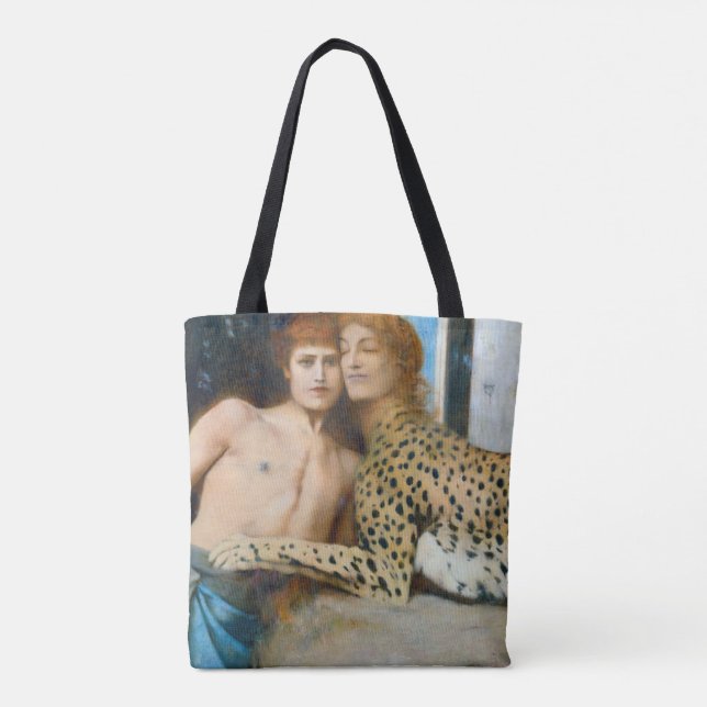 The Caresses, Fernand Khnopff Tote Bag (Back)