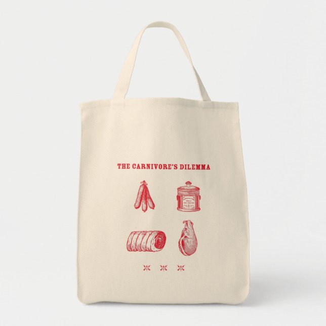 The Carnivore's Dilemma Tote Bag (Front)