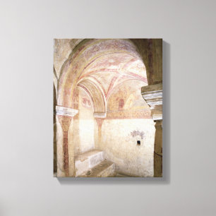 The Carolingian frescoes in the inner crypt Canvas Print