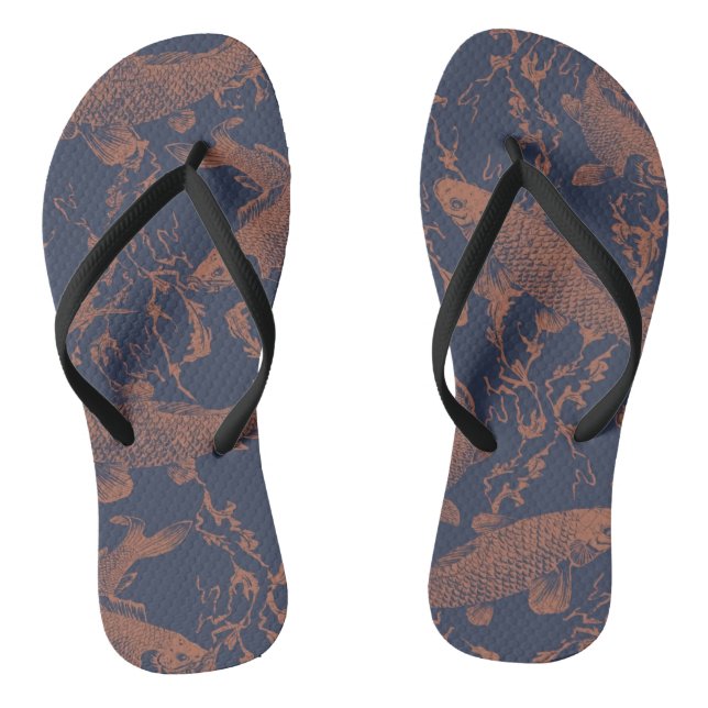 The carp is a symbol of good fortune 'Flip Flops' Jandals (Footbed)