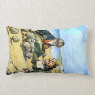The Carpenter and Walrus in Wonderland Lumbar Cushion