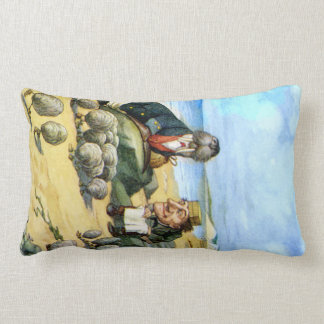 The Carpenter and Walrus in Wonderland Lumbar Cushion