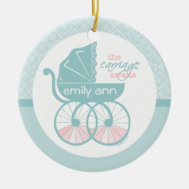 The Carriage Awaits Personalised Ornament (Front)