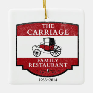 The Carriage House Restaurant La Mirada Ceramic Ornament