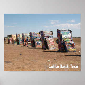 The Cars at Cadillac Ranch, Texas Poster