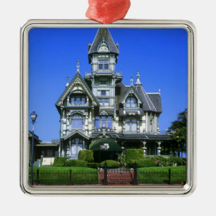 The Carson Mansion in Eureka, California Metal Tree Decoration