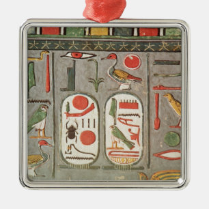 The cartouche of the king metal tree decoration