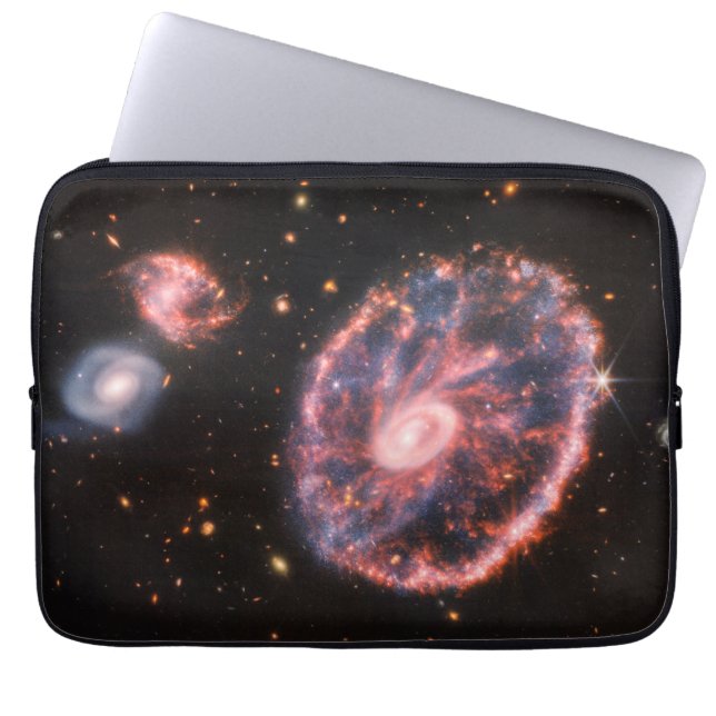 The Cartwheel Galaxy And Its Companion Galaxies. Laptop Sleeve (Front)