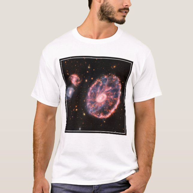 The Cartwheel Galaxy And Its Companion Galaxies. T-Shirt (Front)