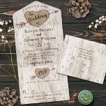 The Carved Heart Tree Wedding Collection All In One Invitation<br><div class="desc">Celebrate in style with these modern and very trendy all in one wedding invitations with easy tear off RSVP. This design is easy to personalise with your special event wording and your guests will be thrilled when they receive these fabulous invites.</div>