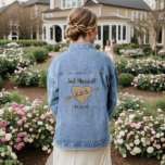 The Carved Heart Tree Wedding Collection Denim Jacket<br><div class="desc">Celebrate your wedding in style with this rustic "Just Married!" denim jacket. The design features a carved heart with easy to personalise template wording. Cherish the memories with your very own personalised wedding jacket. Matching wedding items can be found in the collection.</div>