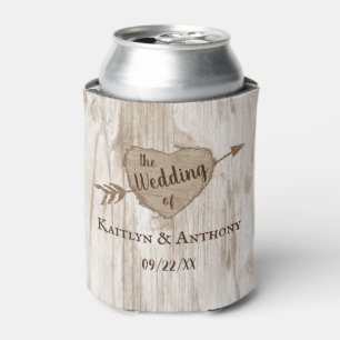 The Carved Heart Tree Wedding Collection Favour Can Cooler