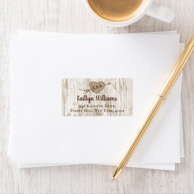 The Carved Heart Tree Wedding Collection Label (Insitu)