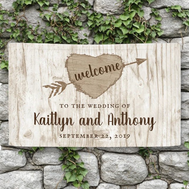 The Carved Heart Tree Wedding Collection Welcome Banner (Creator Uploaded)