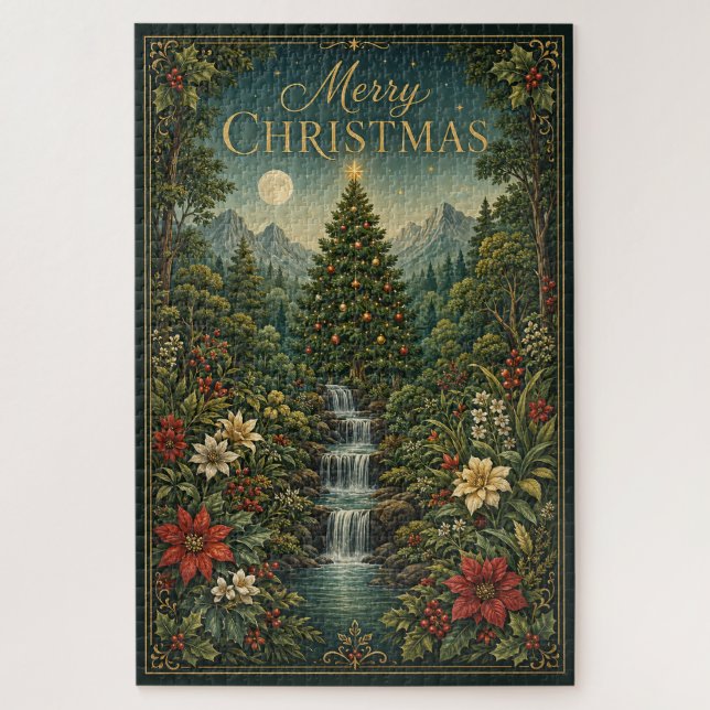 The Cascade of Christmas Magic Jigsaw Puzzle (Vertical)