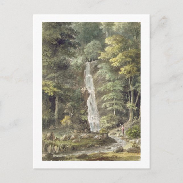 The Cascade Waterfall at Hestercombe Gardens (w/c Postcard (Front)