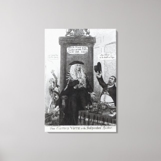 The Casting Vote, or the Independant Speaker Canvas Print (Front)