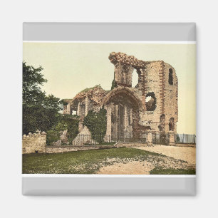 The castle, Denbigh, Wales rare Photochrom Magnet