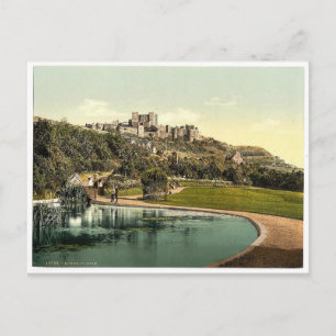 The castle from the park, Dover, England rare Phot Postcard
