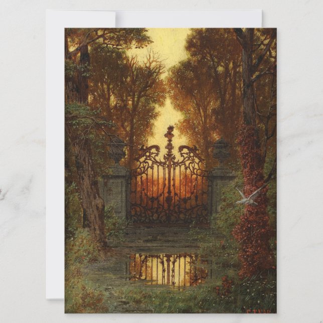 The Castle Gate (by Ferdinand Knab) Card (Front)
