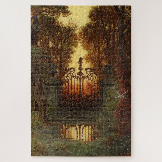 The Castle Gate (by Ferdinand Knab) Jigsaw Puzzle (Vertical)