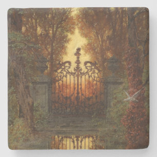 The Castle Gate (by Ferdinand Knab) Stone Coaster