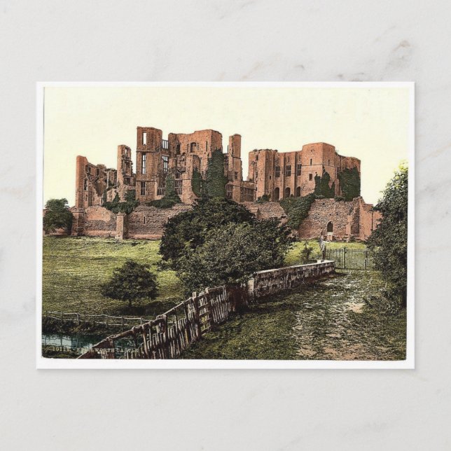The castle, Kenilworth, England rare Photochrom Postcard (Front)