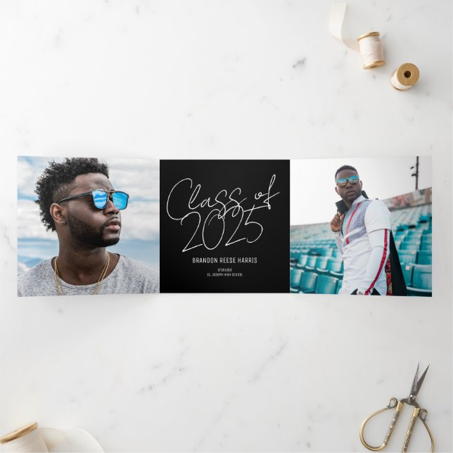 The Casual Graduate Tri-Fold Announcement (Inside)