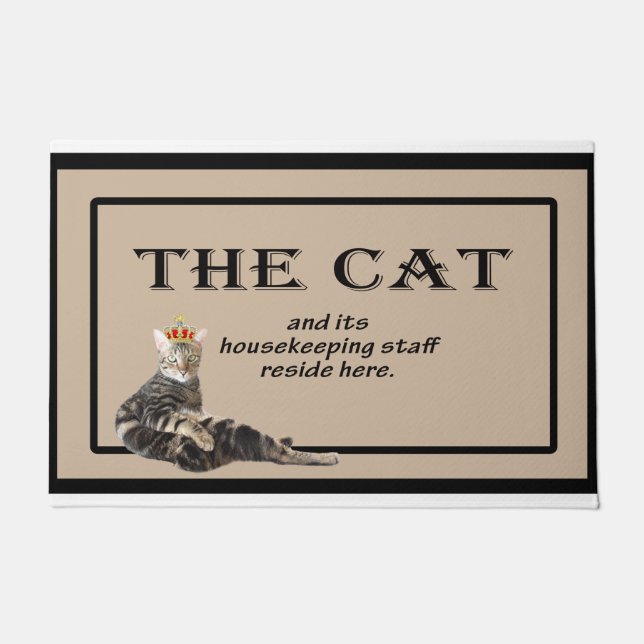 The Cat and its housekeeping staff reside here Doormat (Front)