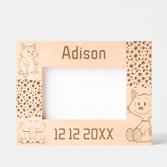 The cat and mouse in happy memories. etched frames (Front)