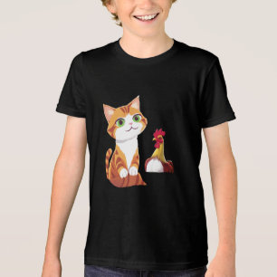 The cat and the chicken Tri-Blend shirt