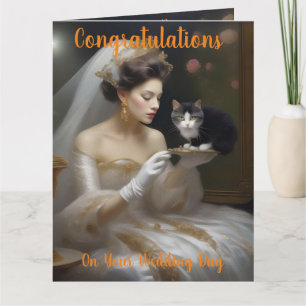 The Cat Bride Oil Paint, Big Wedding Card