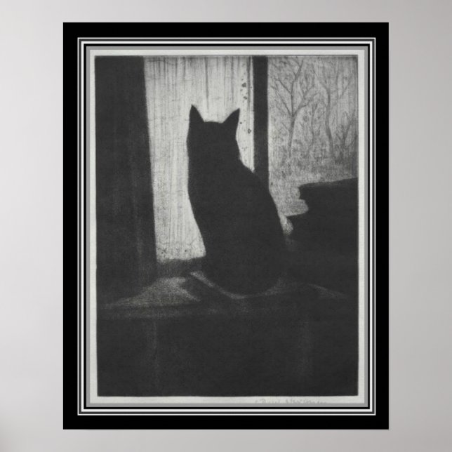 "The Cat" ca. 1900 by CRW Nevinson Poster (Front)